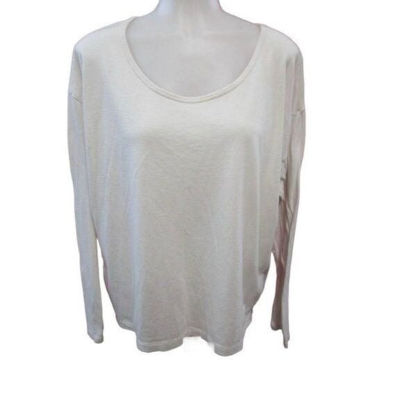 Victoria's Secret Size Medium Womens Beige with Pink Striped Shirt #25-F - Picture 1 of 6